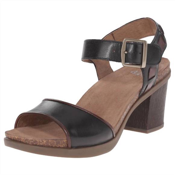 NEW DANSKO women's debby sandal in black full grain - Picture 1 of 1